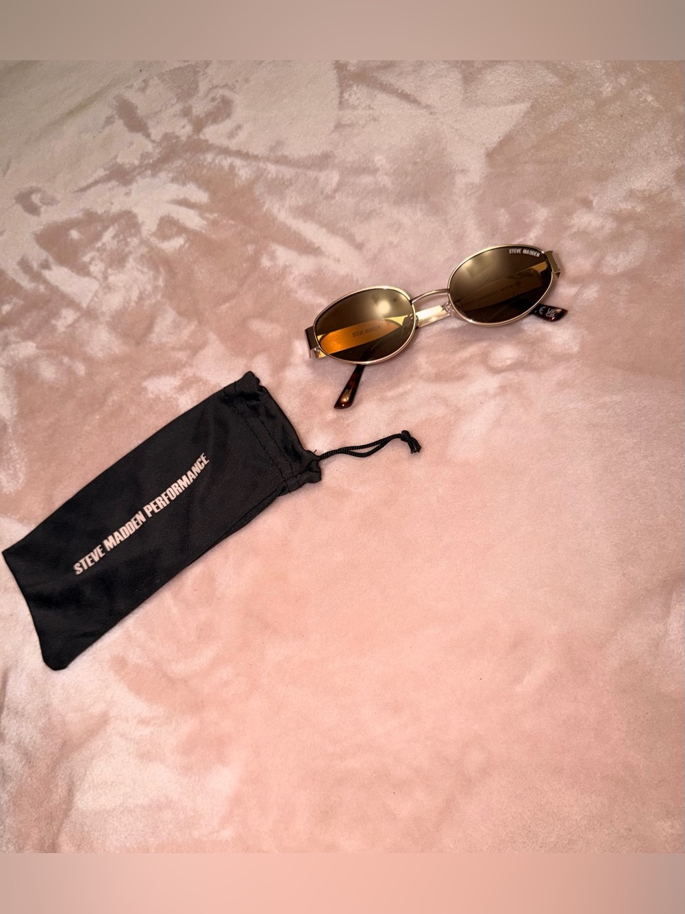 Steve Madden Gold Frame Sunglasses with Brown Lenses